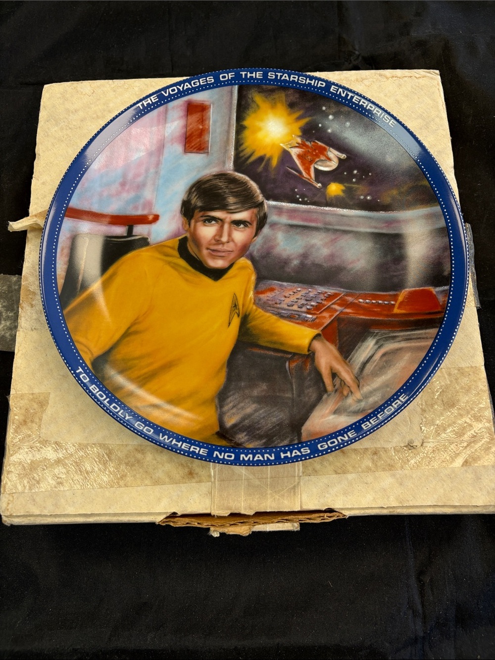 Chekov Decorative Plate - Yellow Crew Uniform Design.  0296